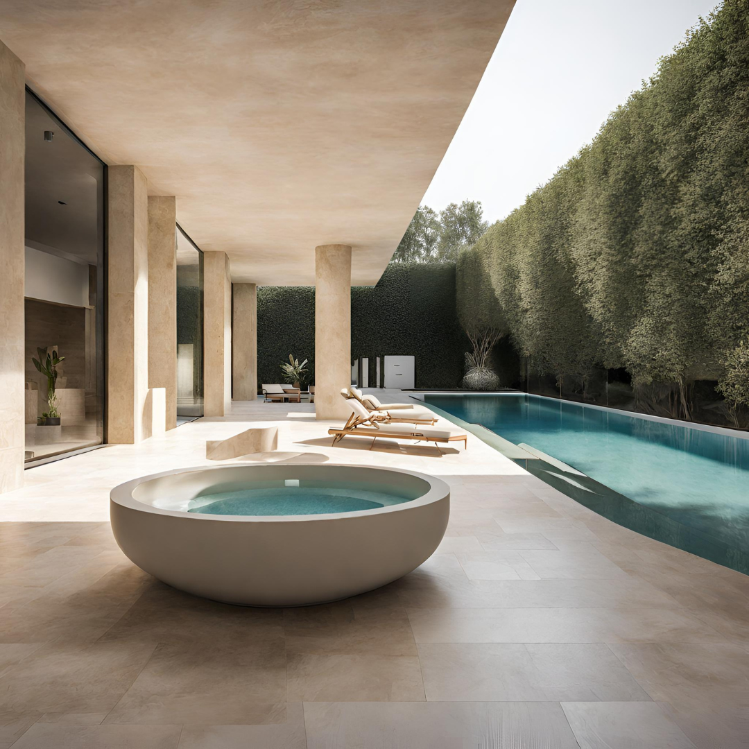 opter pour du travertin autour de la piscine à cannes 06