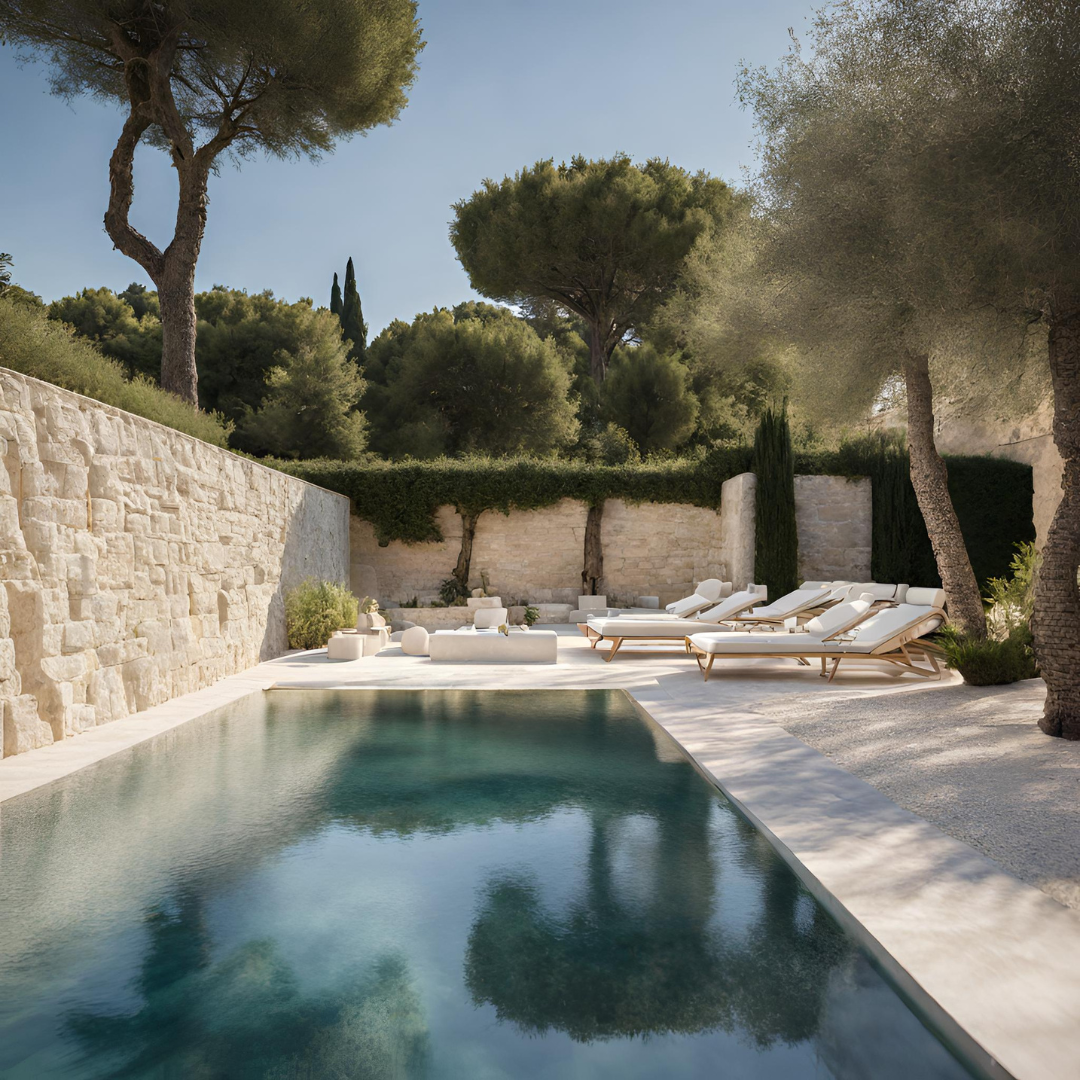 entreprise de marbrerie pour l'installation d'une plage de piscine en calcaire à Saint-Raphaël 83118 PACA