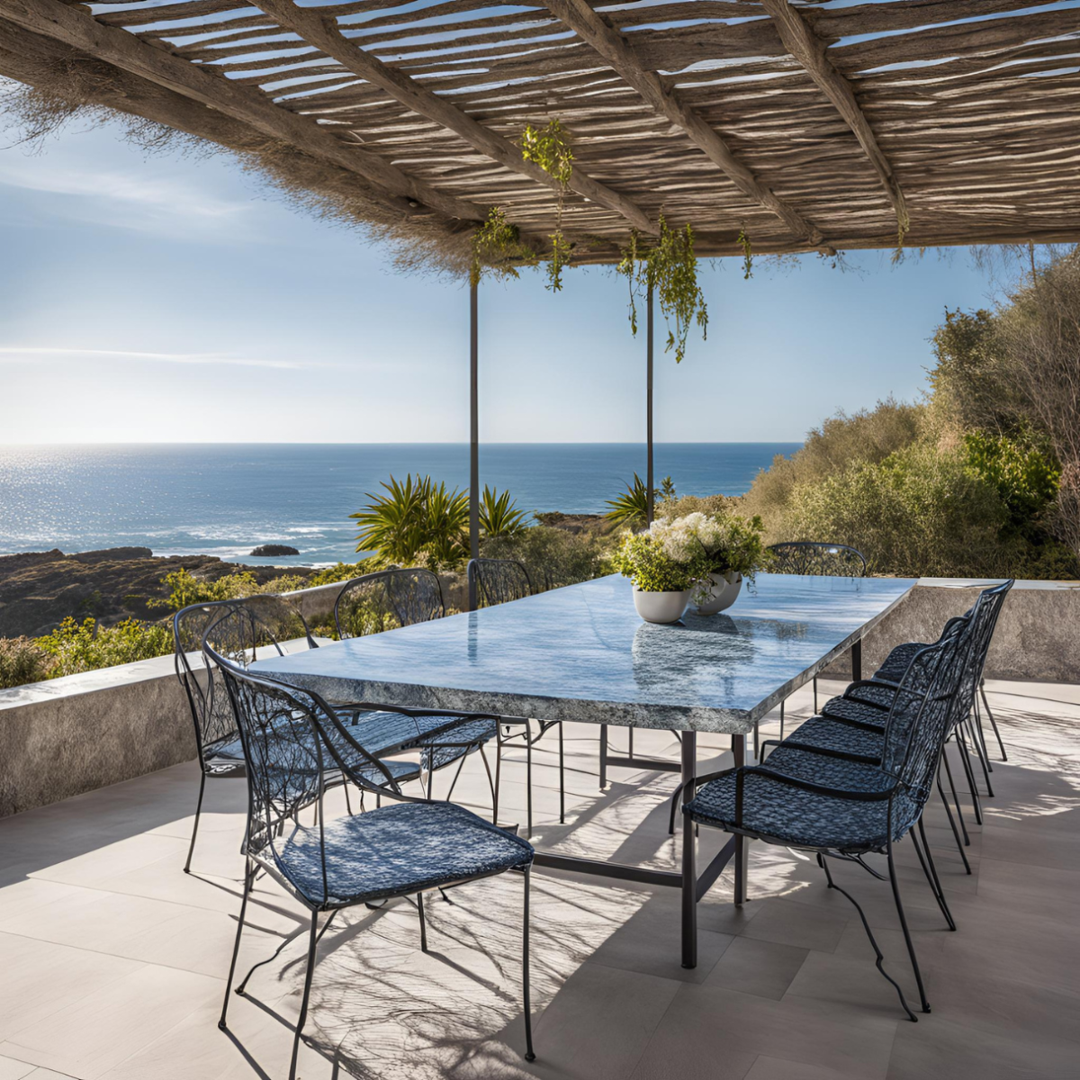 choisir un artisan marbrier pour fabrication plateau table de jardin en granit bleu de bahia à cannes dans les alpes-maritimes