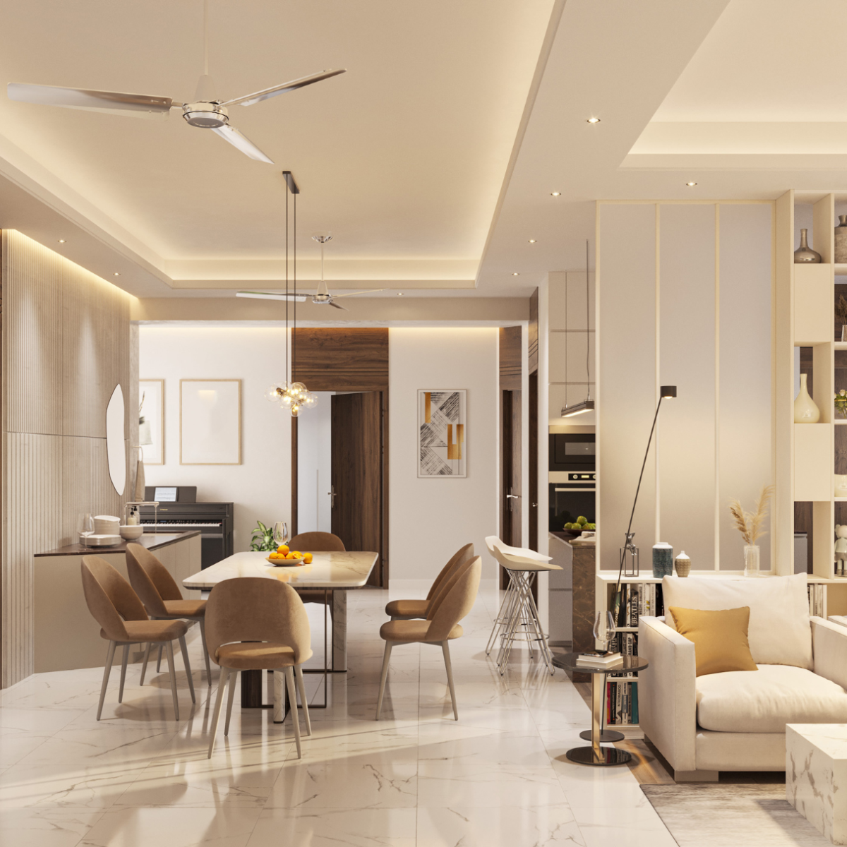 artisan marbrier posant un carrelage en marbre calacatta à cannes dans les alpes-maritimes